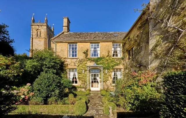 Stone cottage in countryside